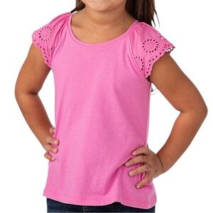 🔥 5 for $30 🔥 Jumping Beans Girls’ Pink Eyelet-Sleeve T-Shirt | 2T